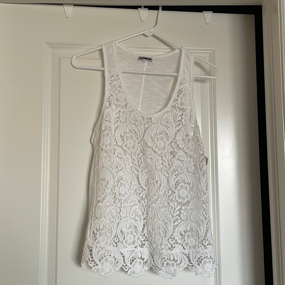 NWT express brand lace cotton tank top